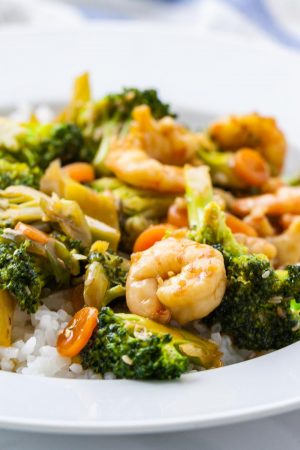 Honey Garlic Shrimp and Broccoli