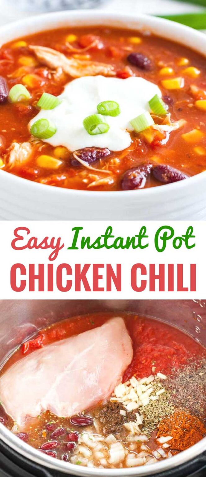 Instant Pot Chicken Chili {SO easy and flavorful!} - Plated Cravings