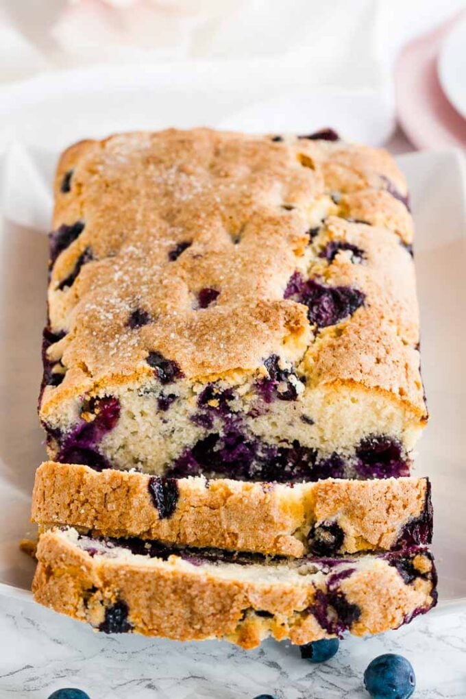 Blueberry Bread {An EASY one-bowl quick bread!} | Plated Cravings