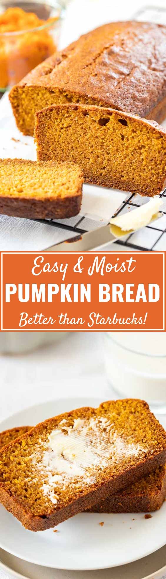 Easy Pumpkin Bread Starbucks Copycat Recipe | Plated ...