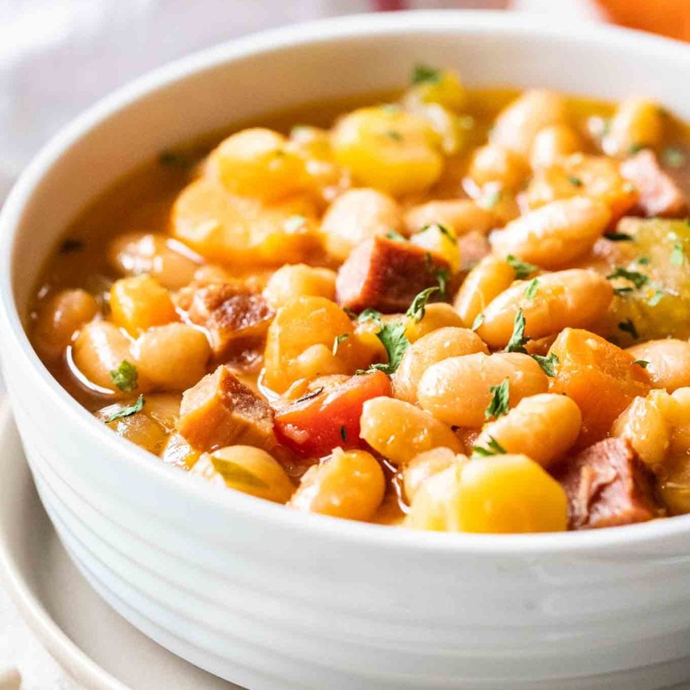 Crock Pot Ham And Bean Soup - Plated Cravings