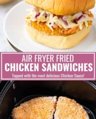 Air Fryer Fried Chicken Sandwiches