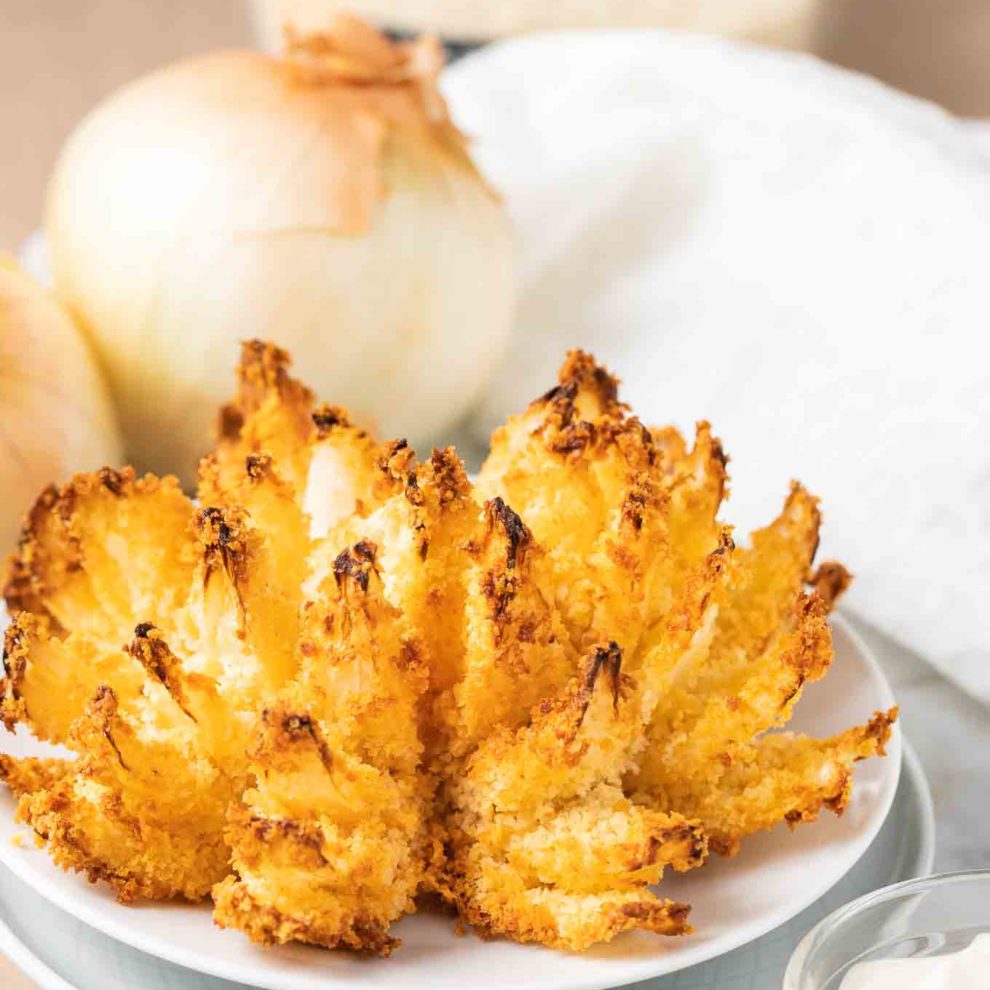 Air Fryer Blooming Onion Plated Cravings