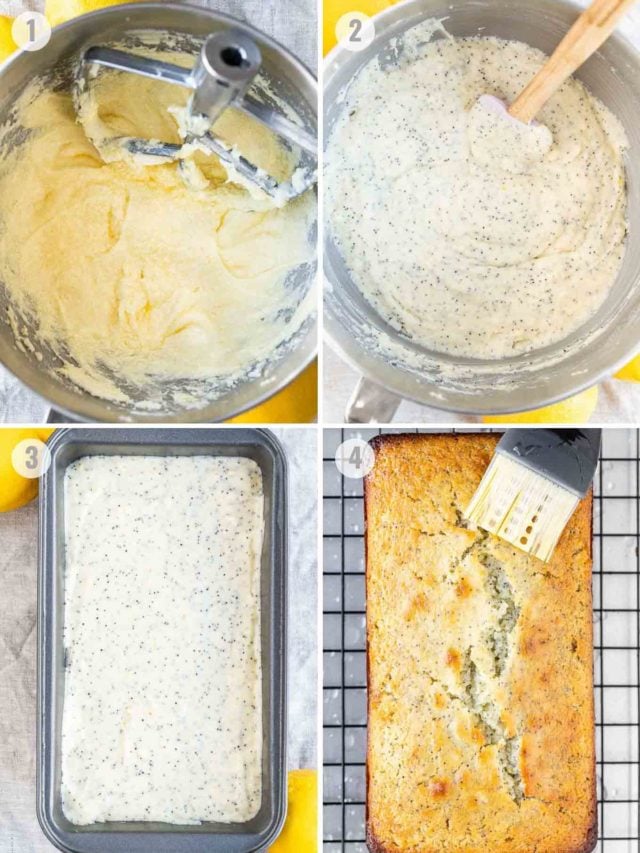 How to make lemon poppy seed bread collage