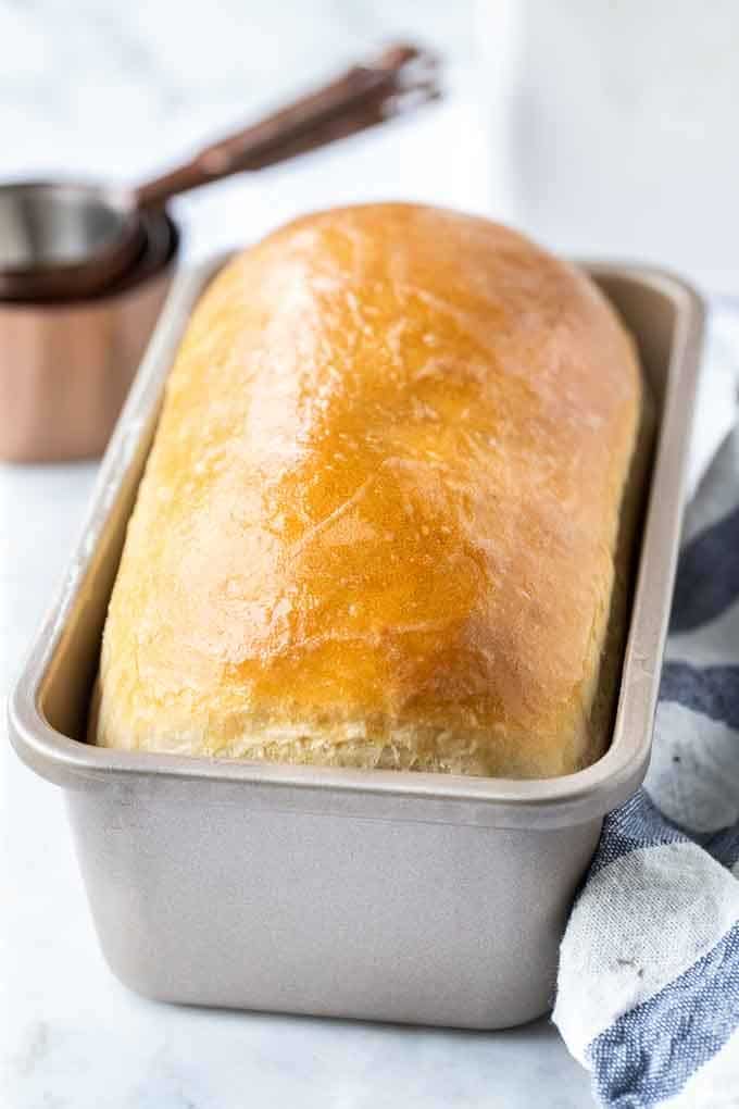 A bread in a 8x4 loaf pan