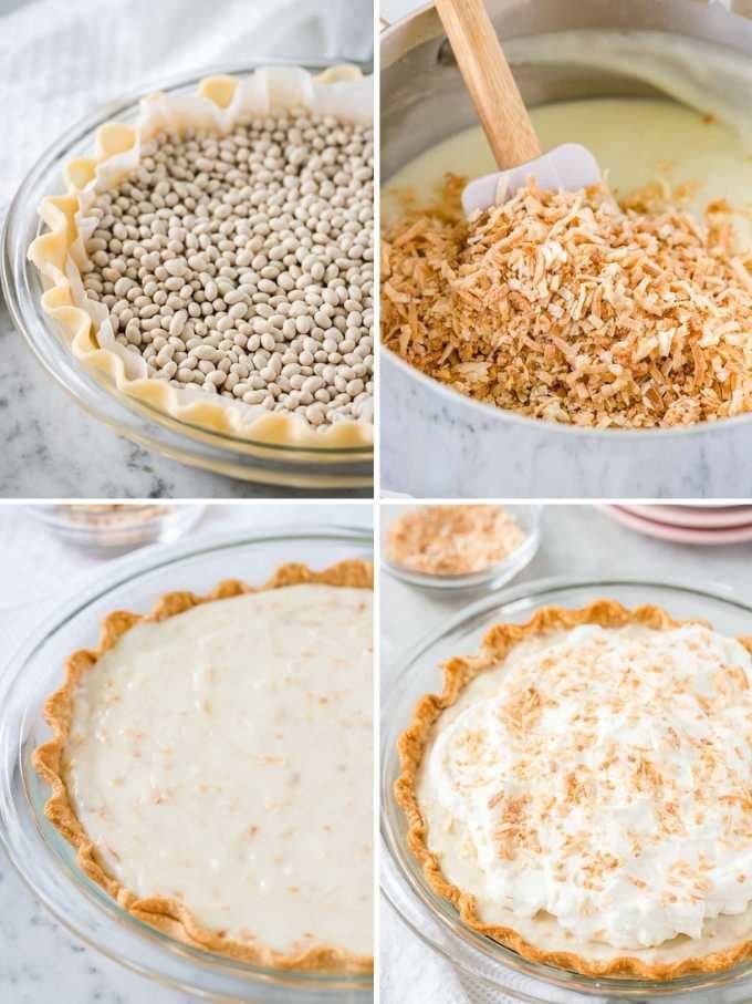 How to make Coconut Cream Pie Collage