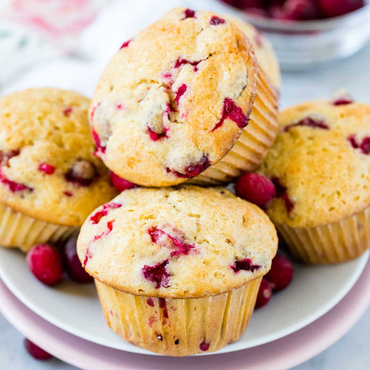 Easy Cranberry Orange Muffins {soft And Fluffy } Plated Cravings