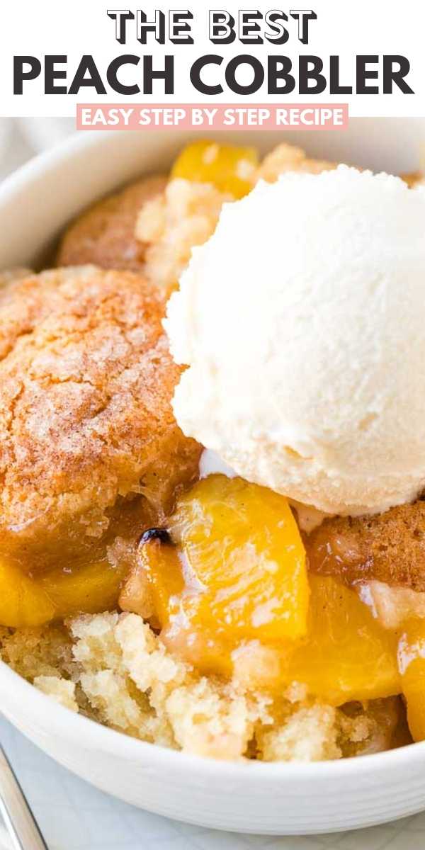 Peach Cobbler {Quick Easy Recipe!} - Plated Cravings