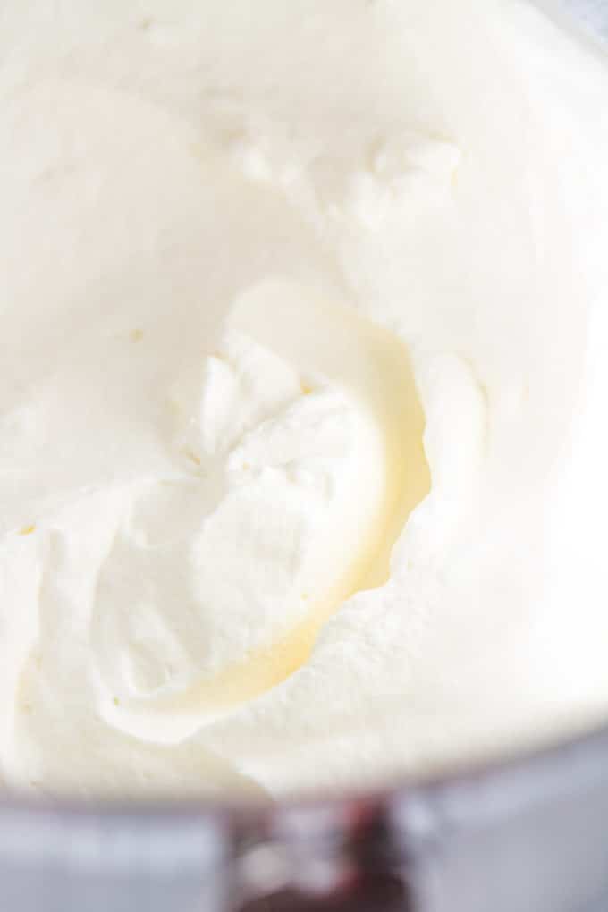 Close-up of whipped cream.