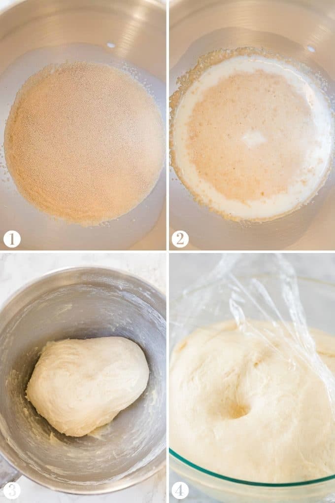 How to make dough for Air Fryer Donuts Collage