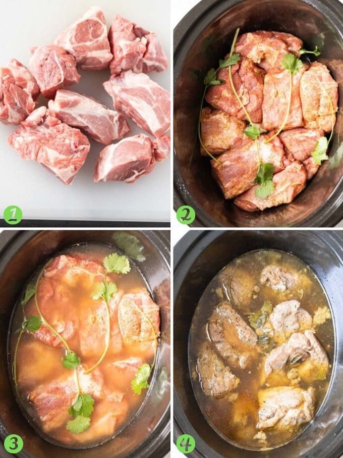 How to Make Slow Cooker Carnitas Collage