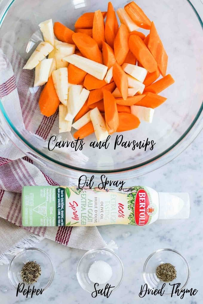 Ingredients for Air Fryer Roasted Carrots