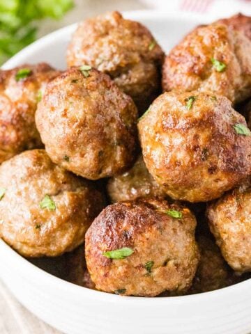 Meatballs in a bowl