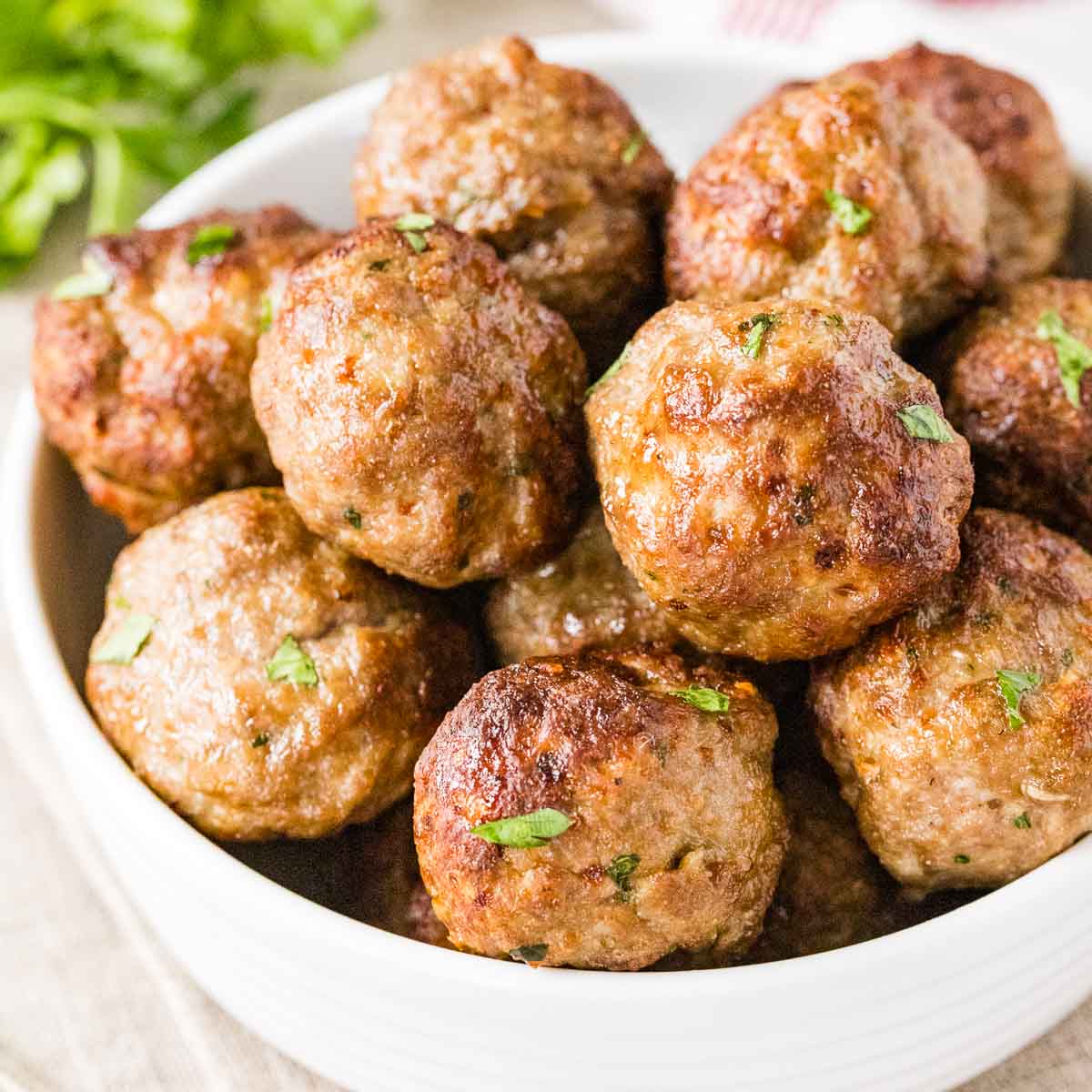 The BEST Air Fryer Meatballs Easy Italian Style Plated Cravings