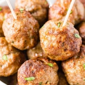 Meatballs in a bowl
