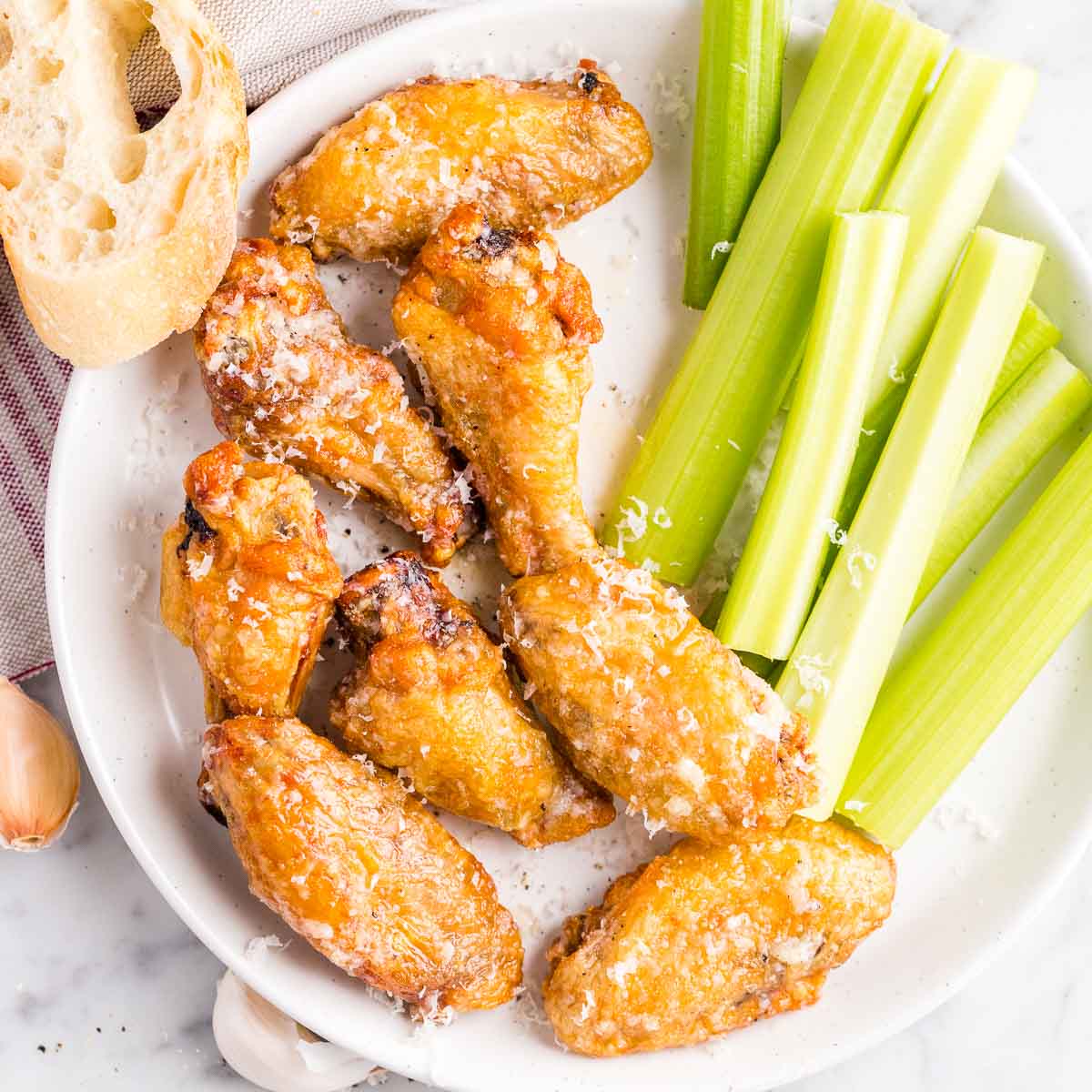 Garlic Parmesan Wing Sauce Plated Cravings