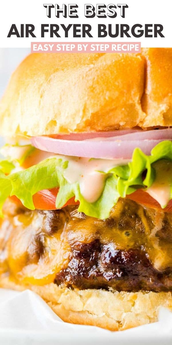 Perfect Air Fryer Hamburgers {So juicy and tender!} Plated Cravings