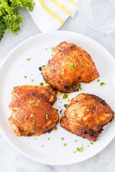 Crispy Air Fryer Chicken Thighs - Plated Cravings