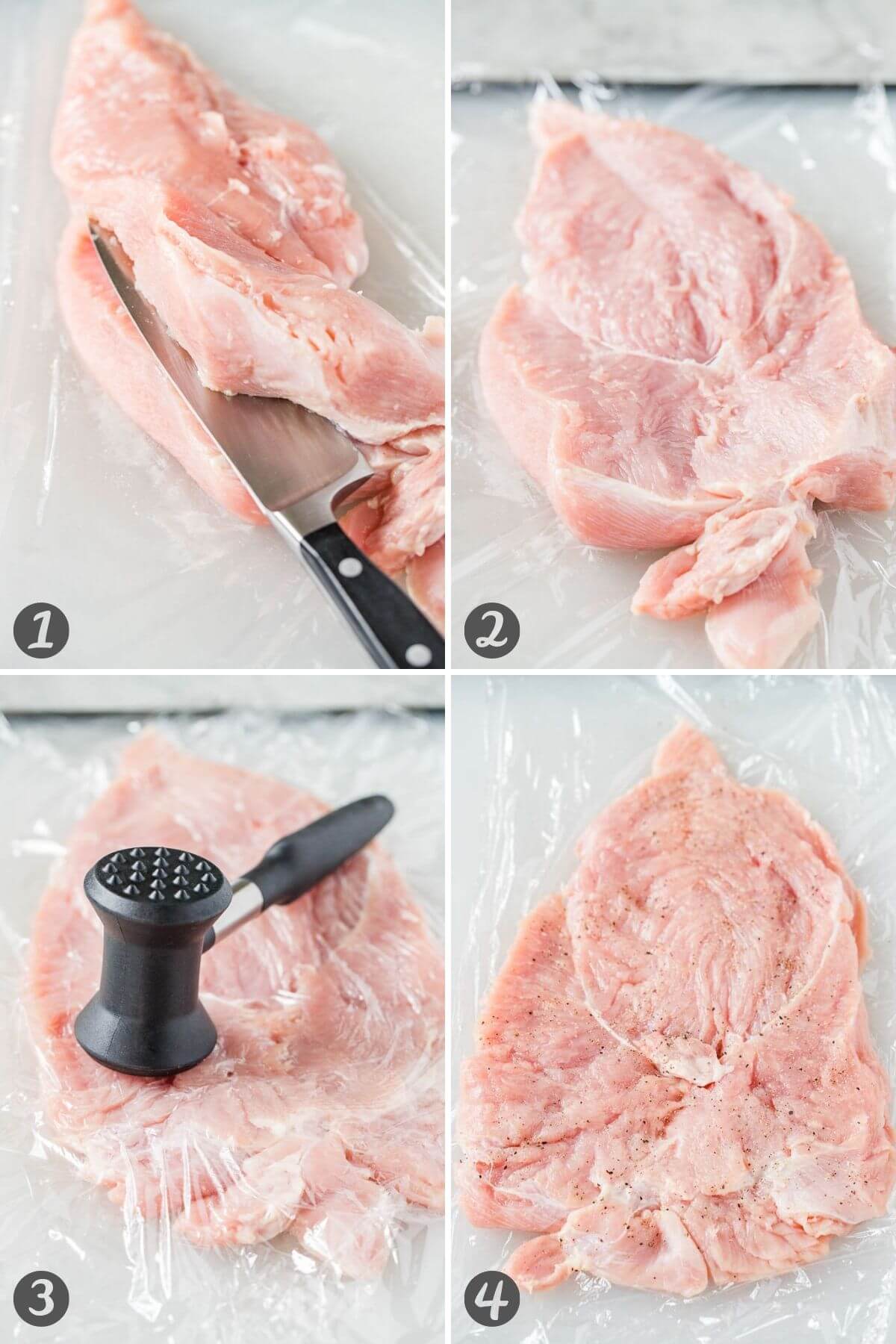 Step by step instructions for how to butterfly a turkey breast