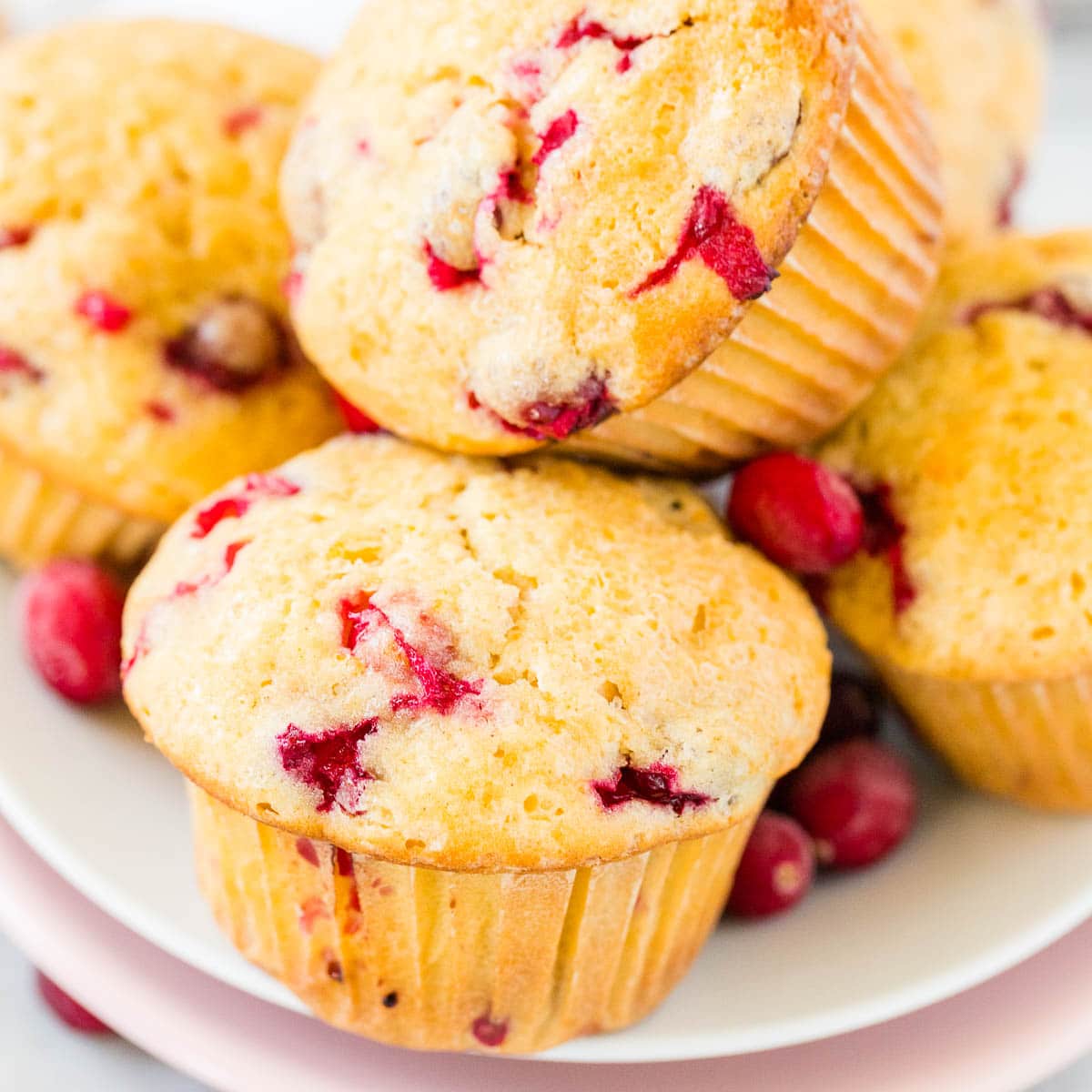 Easy Cranberry Orange Muffins {Buttery and Fluffy!} | Plated Cravings