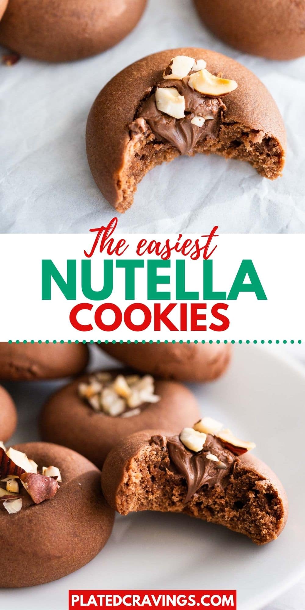 Nutella Cookies (Only 4 ingredients) Plated Cravings