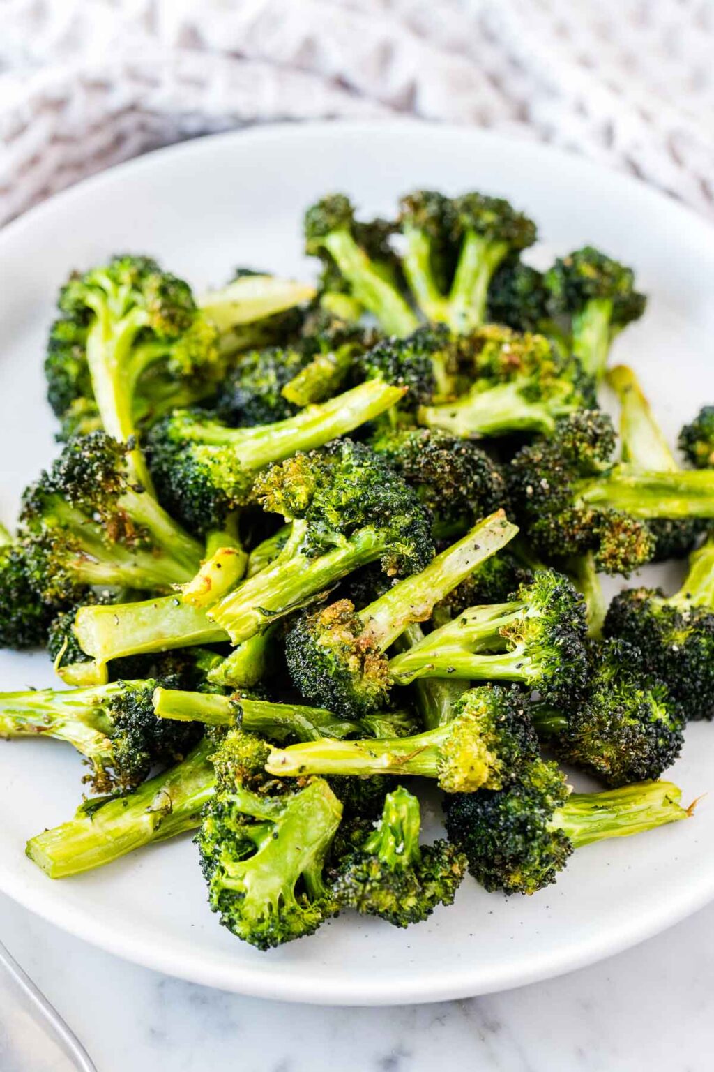 Air Fryer Broccoli Plated Cravings