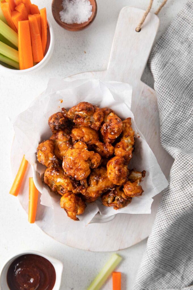 Air Fryer Cauliflower Wings - Plated Cravings