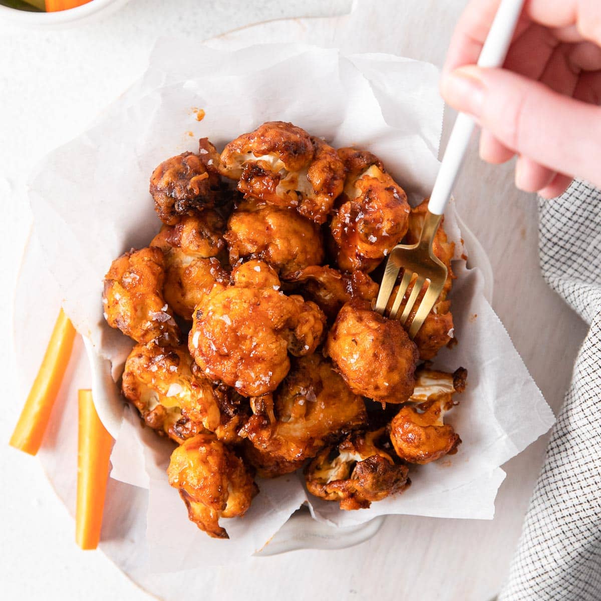 Air Fryer Cauliflower Wings - Plated Cravings