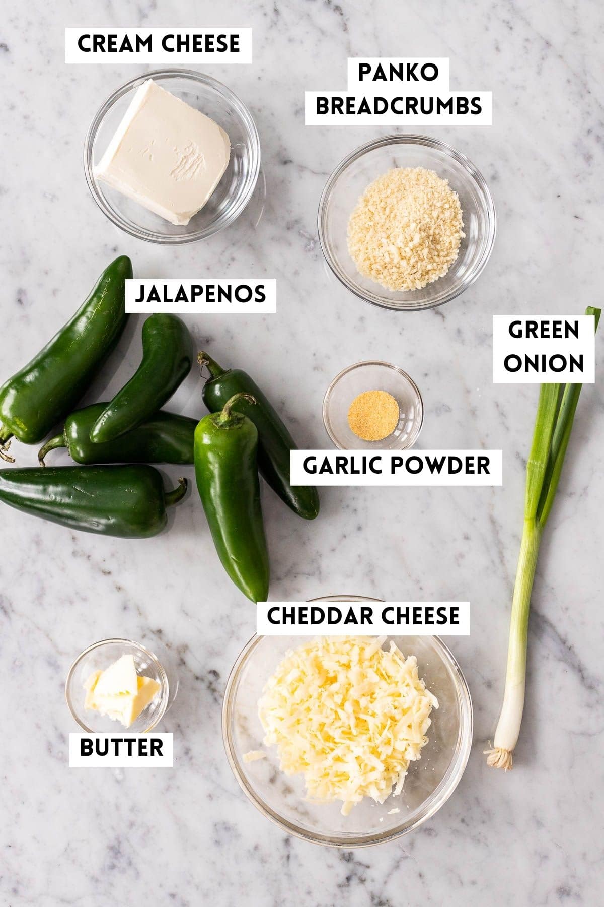 Ingredients for making Jalapeno Poppers