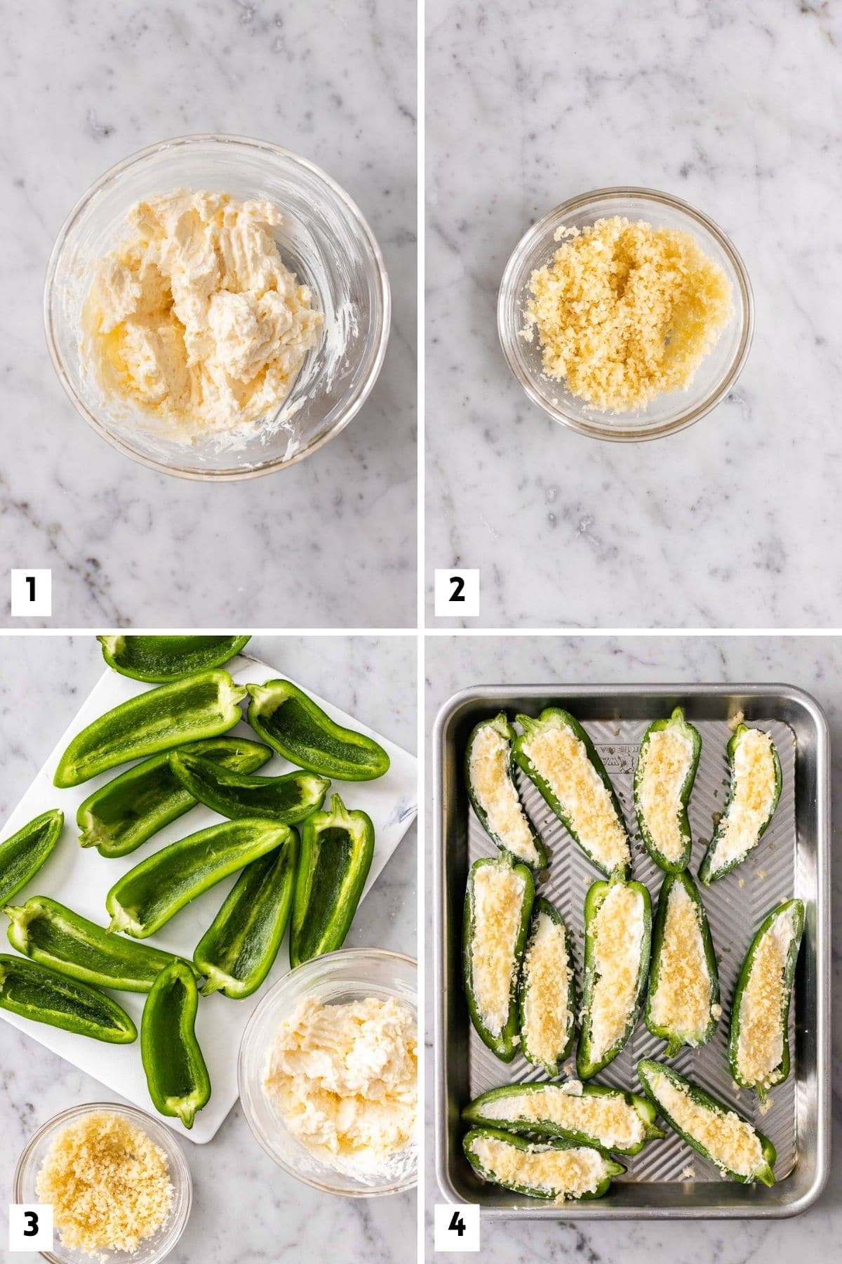 Steps for making Jalapeno Poppers in the Air Fryer