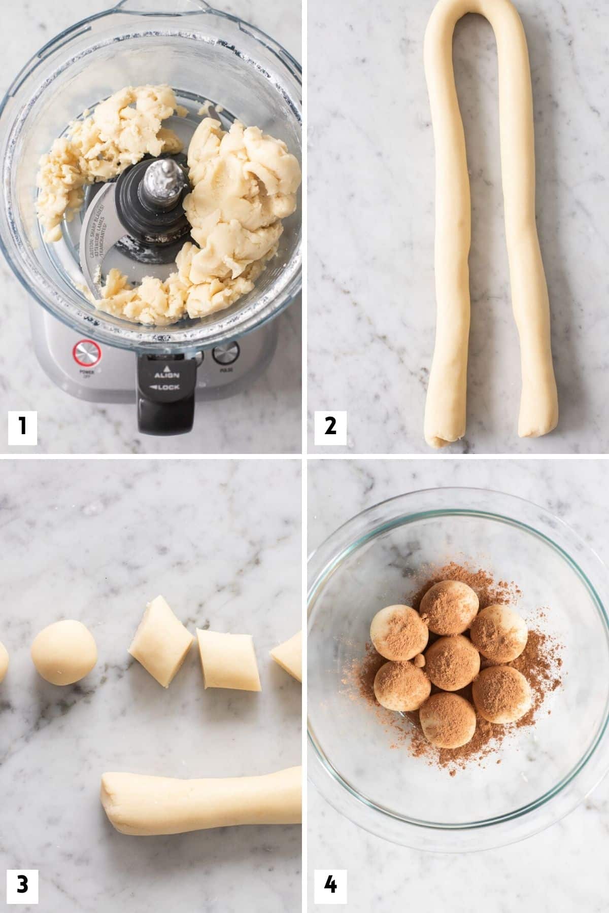 Steps for making German marzipan candy