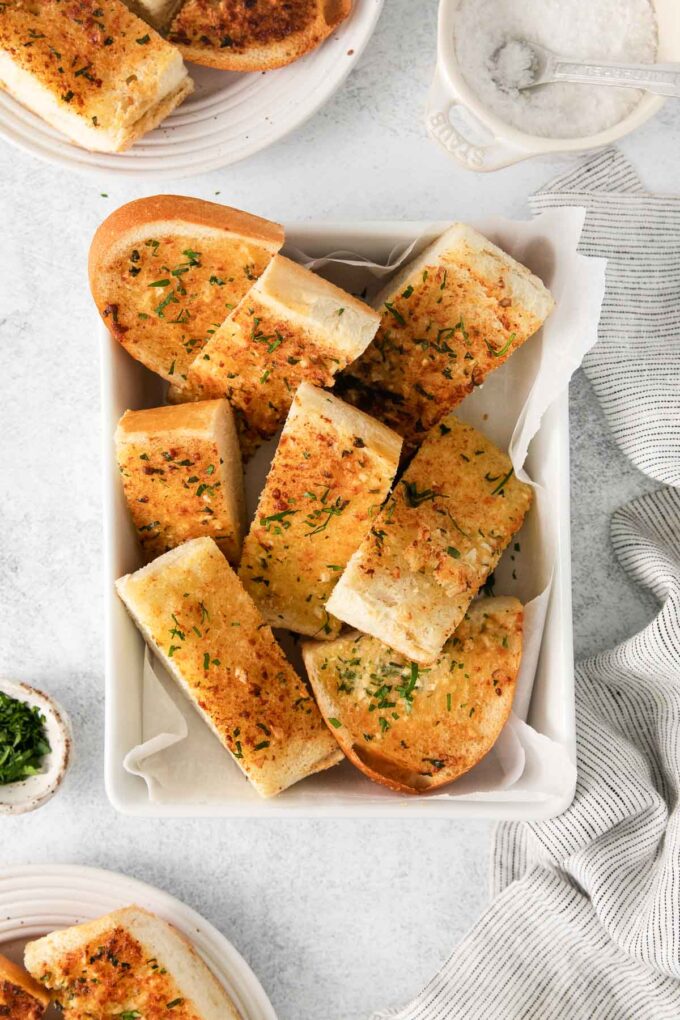Air Fryer Garlic Bread - Plated Cravings