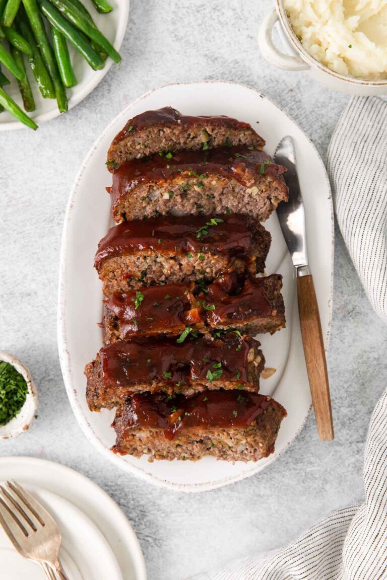 Easy Air Fryer Meatloaf Plated Cravings