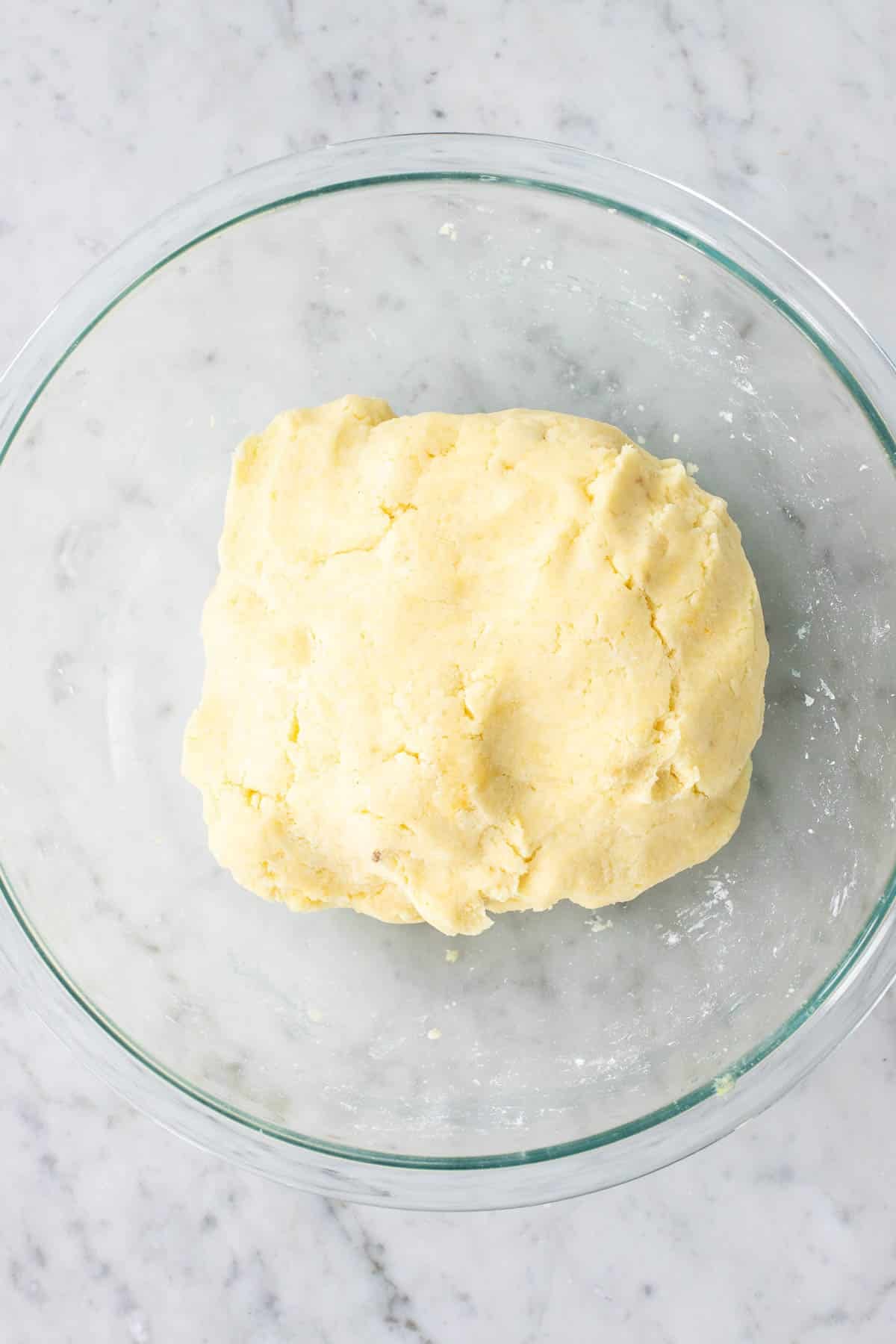 Dough for Kartoffelknoedel.